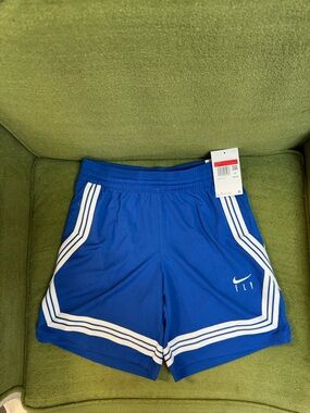 Nike Royal Blue Kids Basketball Shorts with White Trim